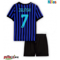 Camiseta Inter Milan Piotr Zielinski #7 Primera Equipación para niños 2025-26 manga corta (+ pantalones cortos)